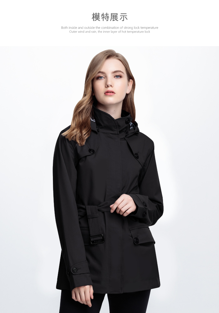 模特展示Both inside and outside the combination of strong lock temperatureOuter wind and rain, the inner layer of hot temperature lock